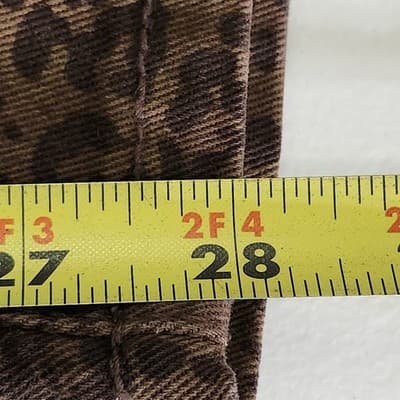 Terra & Sky Women's 26W Jeans High Rise Straight Leg Plus Size Leopard Brown NEW - Thumbnail 3
