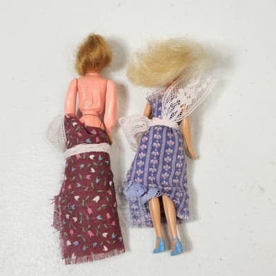 Vintage Doll & Furniture Bundle Lot Rocking Chair Table With Stools - Thumbnail 8