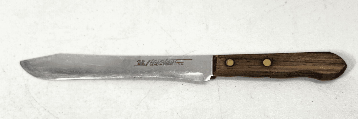 Vtg Geneva Forge Stainless Steel Butcher Carving Utility Knife 7 Inch Blade USA - Thumbnail 4