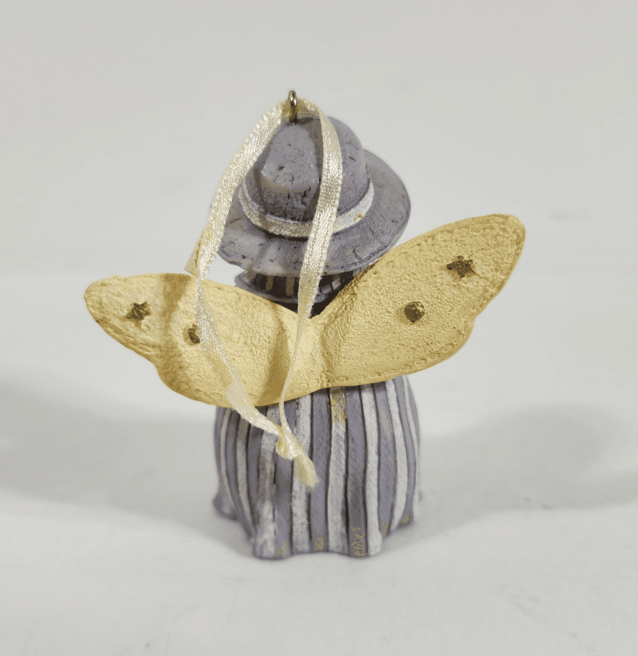 Poly Resin Snowman Ornament Angel Wings Holiday Home Decor - Thumbnail 4