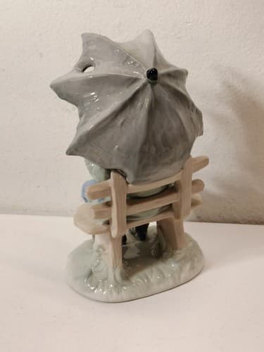 VTG Duncan Royale Old Man On Bench Holding Umbrella Statue Figurine Home Decor - Thumbnail 5