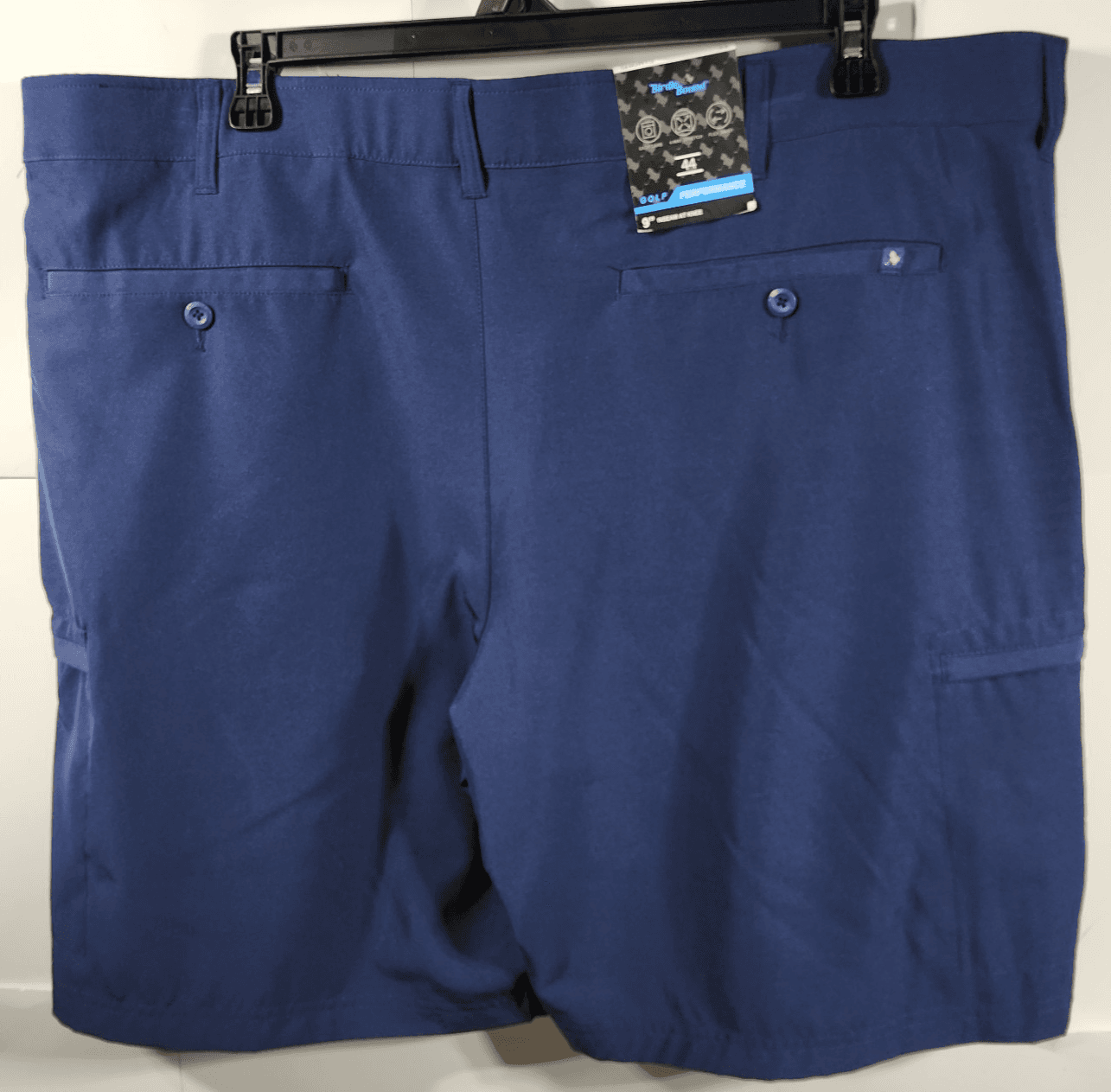 Birdie Bound Men’s 44 Cargo Shorts Stretch Easy Care Flex Waist 9” Khaki NEW - Thumbnail 4