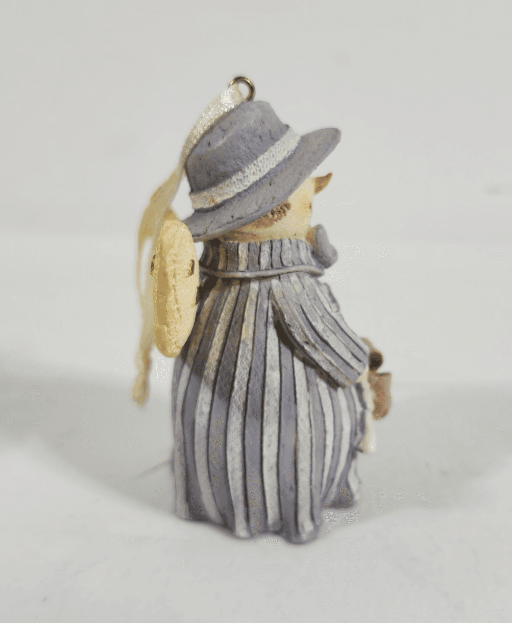 Poly Resin Snowman Ornament Angel Wings Holiday Home Decor - Thumbnail 5