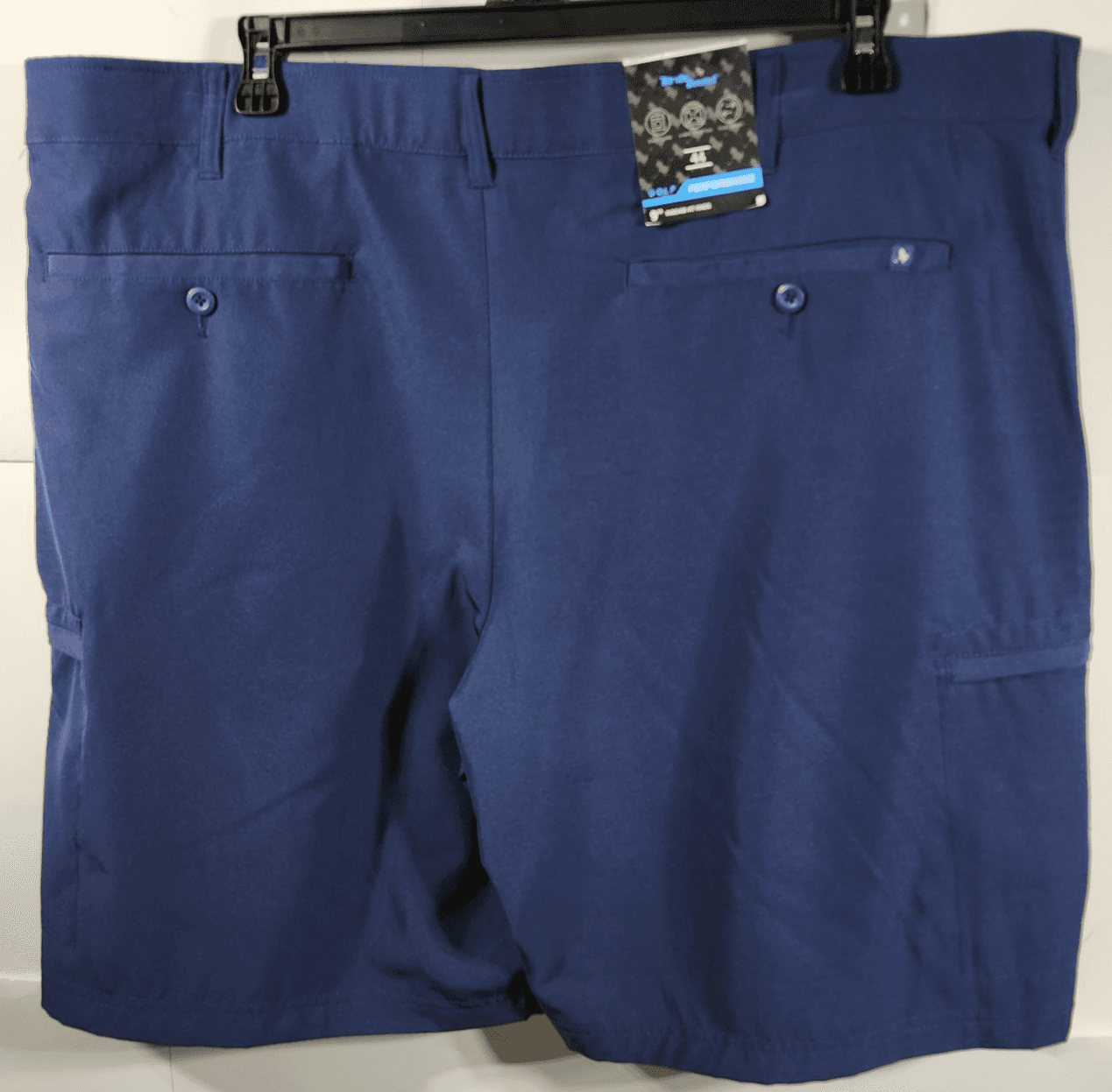 Birdie Bound Men’s 44 Cargo Shorts Stretch Easy Care Flex Waist 9” Khaki NEW - Thumbnail 6