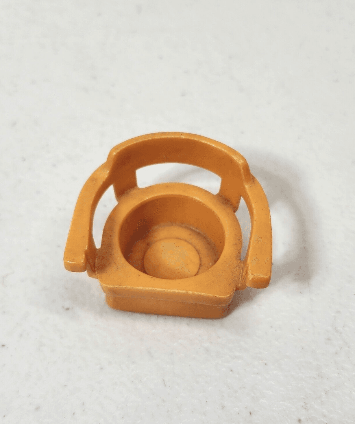 Vintage Orange Table Chair Fisher Price Little People Plastic Toy - Thumbnail 2