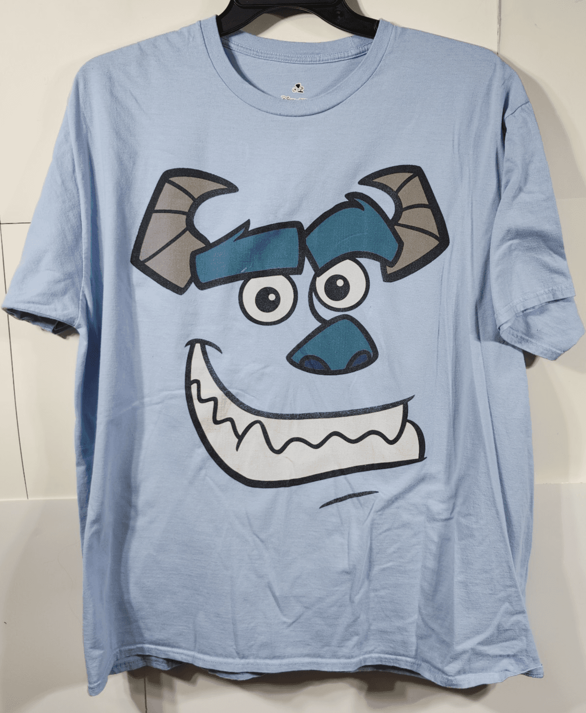 Sully Face T-Shirt Unisex Size XL Light Blue Monsters Inc Graphic - Thumbnail 5