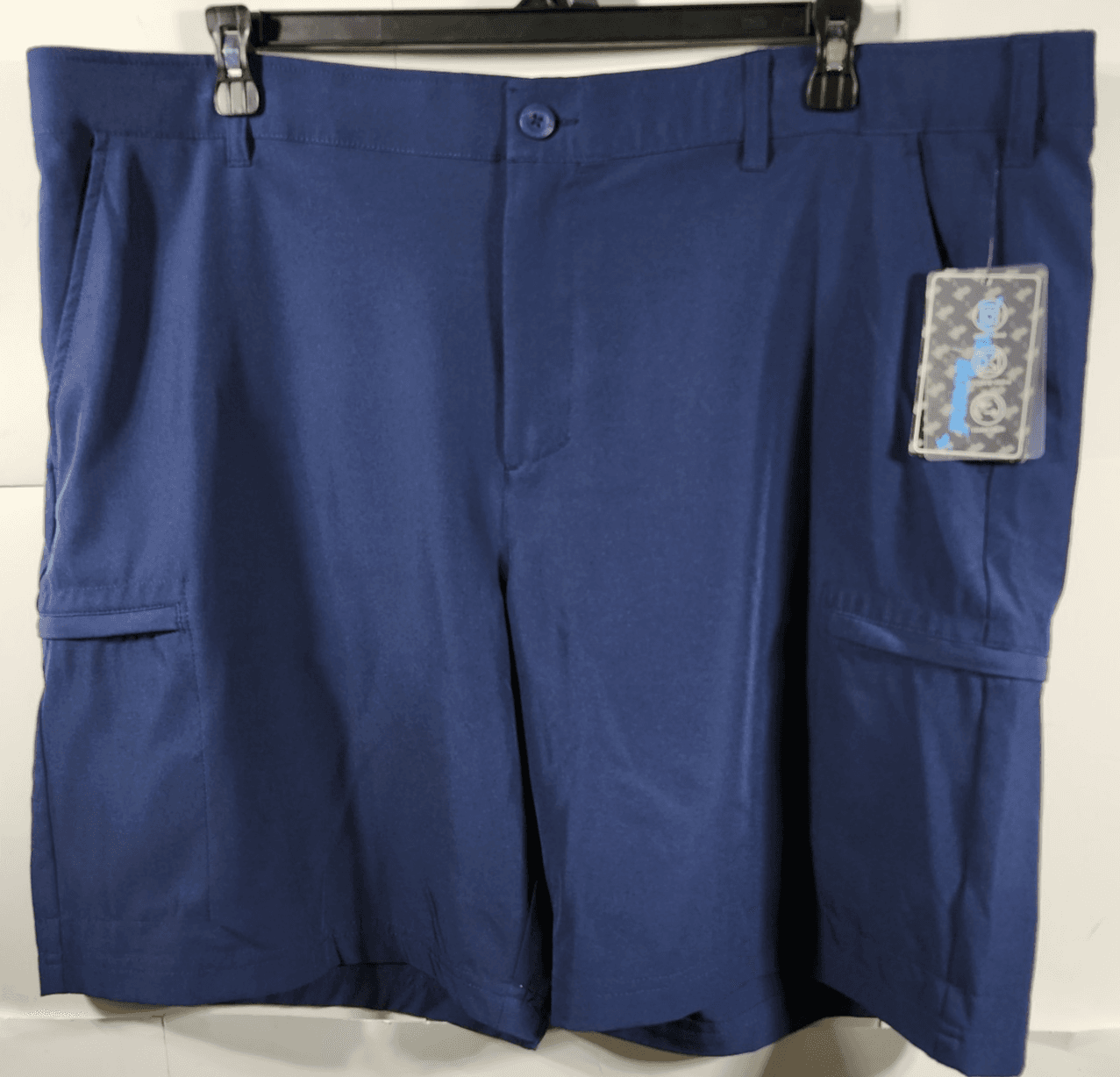 Birdie Bound Men’s 44 Cargo Shorts Stretch Easy Care Flex Waist 9” Khaki NEW - Thumbnail 5