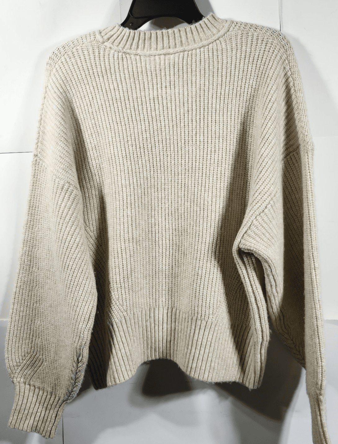 Time and Tru Women's XL Mixed Stitch Sweater Beige Long Sleeve Pullover NEW - Thumbnail 6