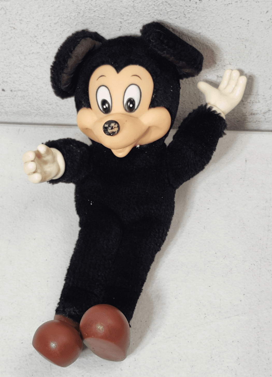 Vintage Mickey Mouse Plush Doll Rubber Face Applause 8”