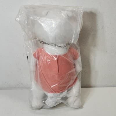 Cute Hippo Stuffed Plush Animal Toy 16" with Pink Shirt NEW - Thumbnail 5
