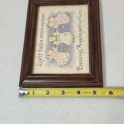 Angels Gather Here Framed Picture 1993 7" X 5" Home Decor Vintage - Thumbnail 6
