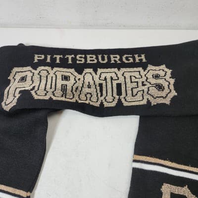 Pittsburgh Pirates Winter Knit Scarf MLB Black Yellow - Thumbnail 2