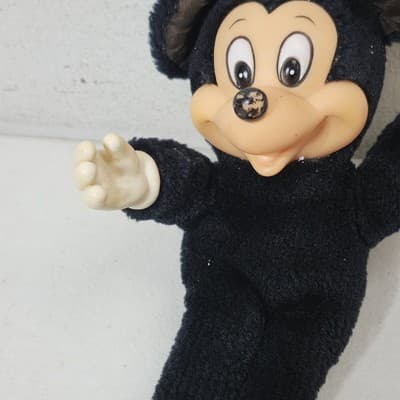 Vintage Mickey Mouse Plush Doll Rubber Face Applause 8” - Thumbnail 4