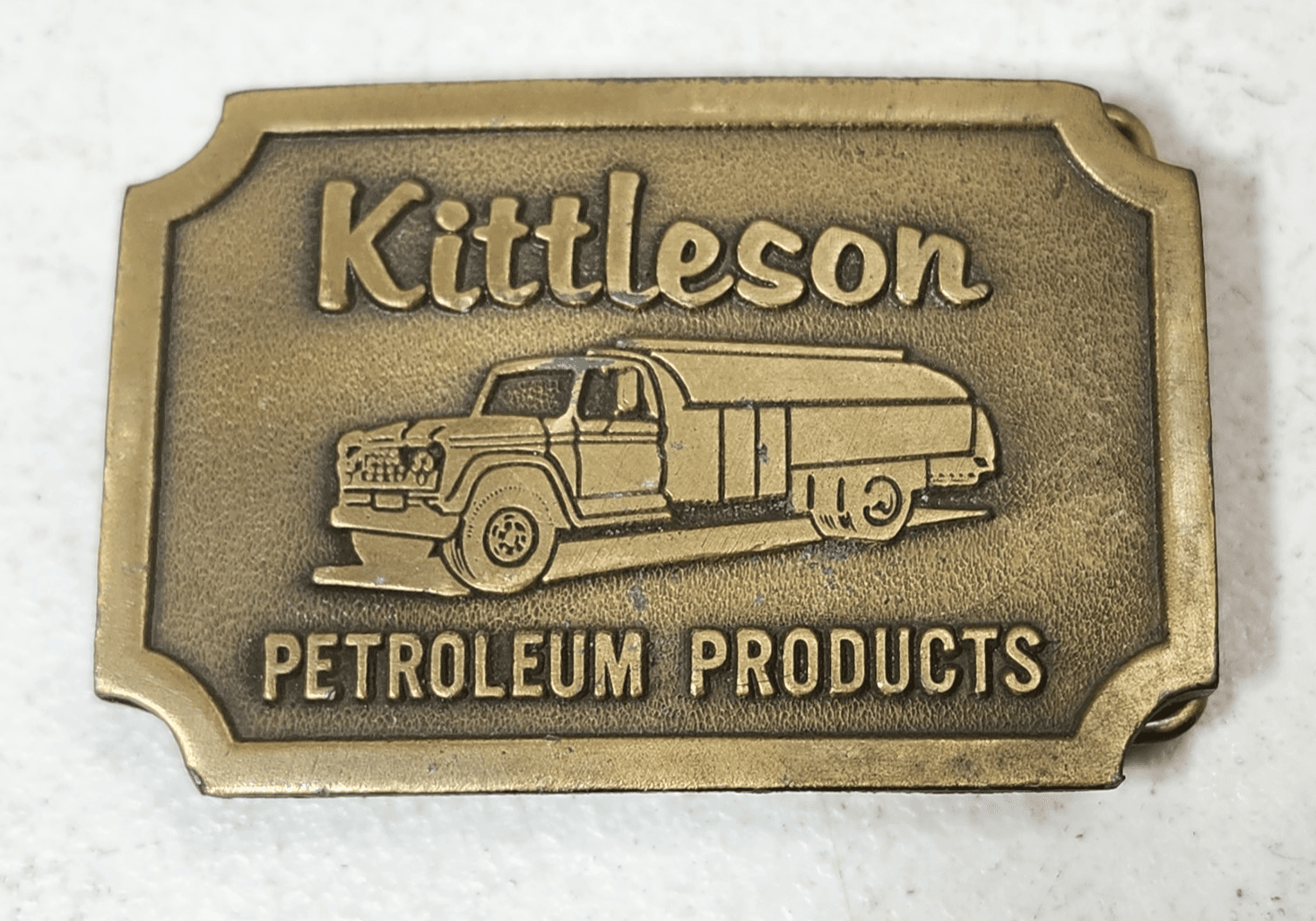 Kittleson Petroleum Products Truck Belt Buckle Vintage Hitline USA - Thumbnail 2