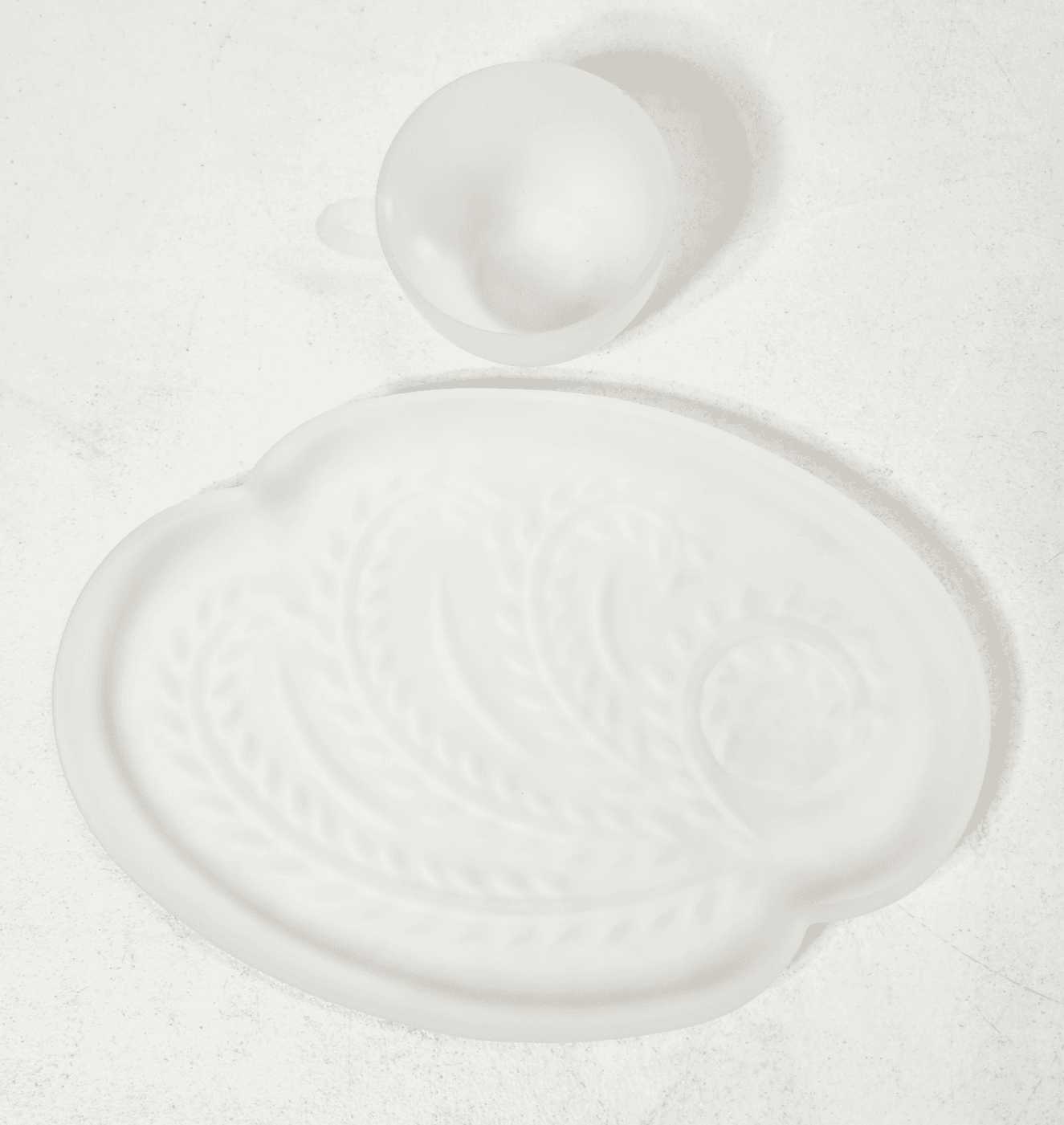 Vintage Snack Luncheon Plate & Cup Home Decor Federal Glass Frosted