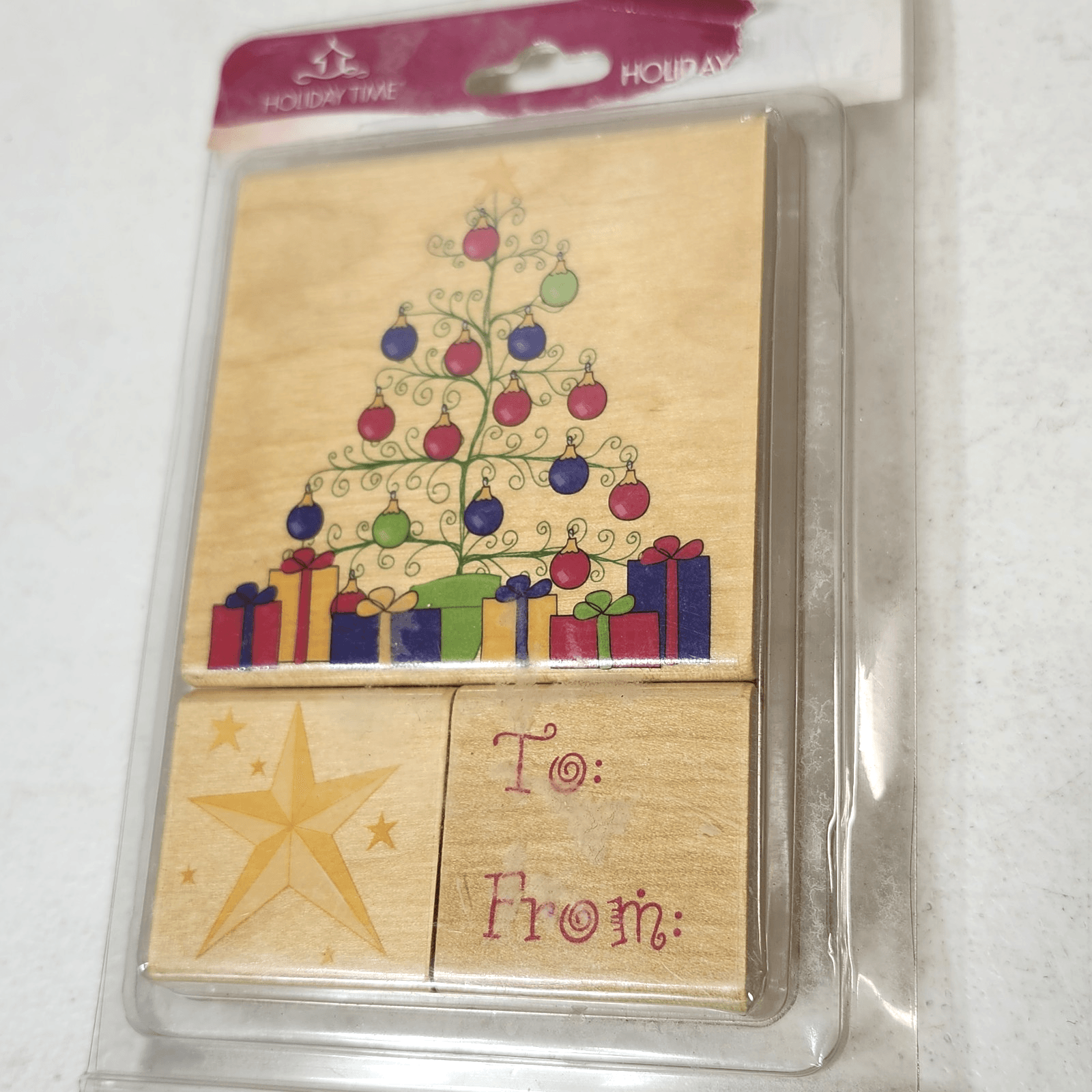 Stampin Up Teddy & Friends Wooden Stamp Set Holiday Time Xmas Bundle Lot - Thumbnail 4