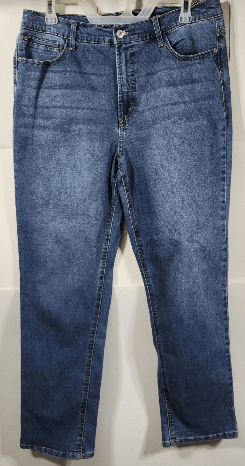 Curve Appeal Mid Rise Relaxed Fit Blue Denim Jeans Size 10/30 - Thumbnail 5