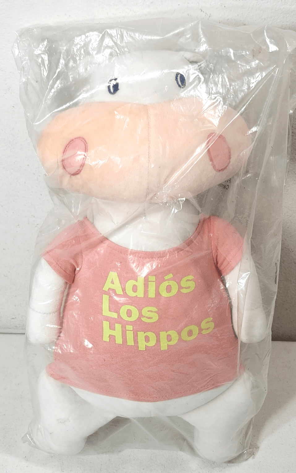 Cute Hippo Stuffed Plush Animal Toy 16" with Pink Shirt NEW