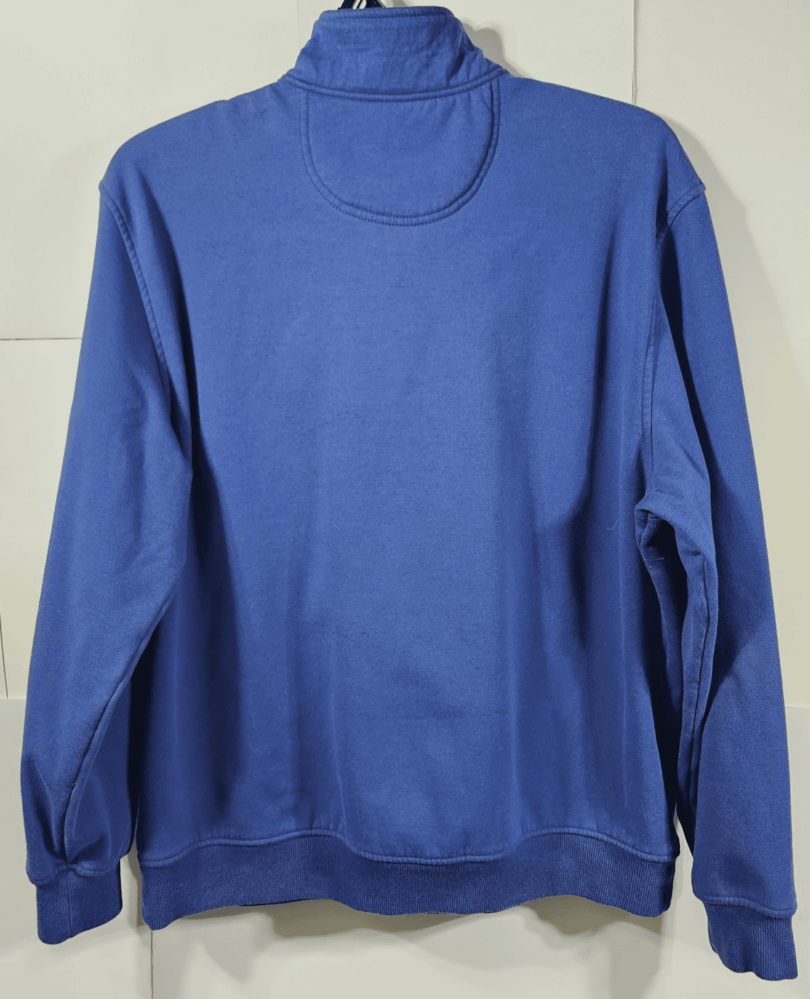 IZOD Men's Size Large Long Sleeve 1/4 Zip Pullover Sweater Blue - Thumbnail 4