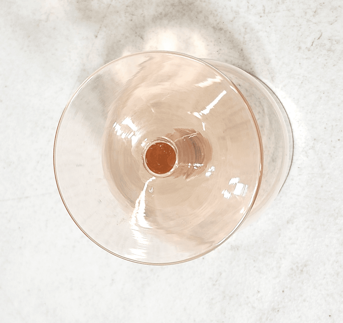 Vintage Pink Wine Glass Cup 5" Home Bar Decor - Thumbnail 7