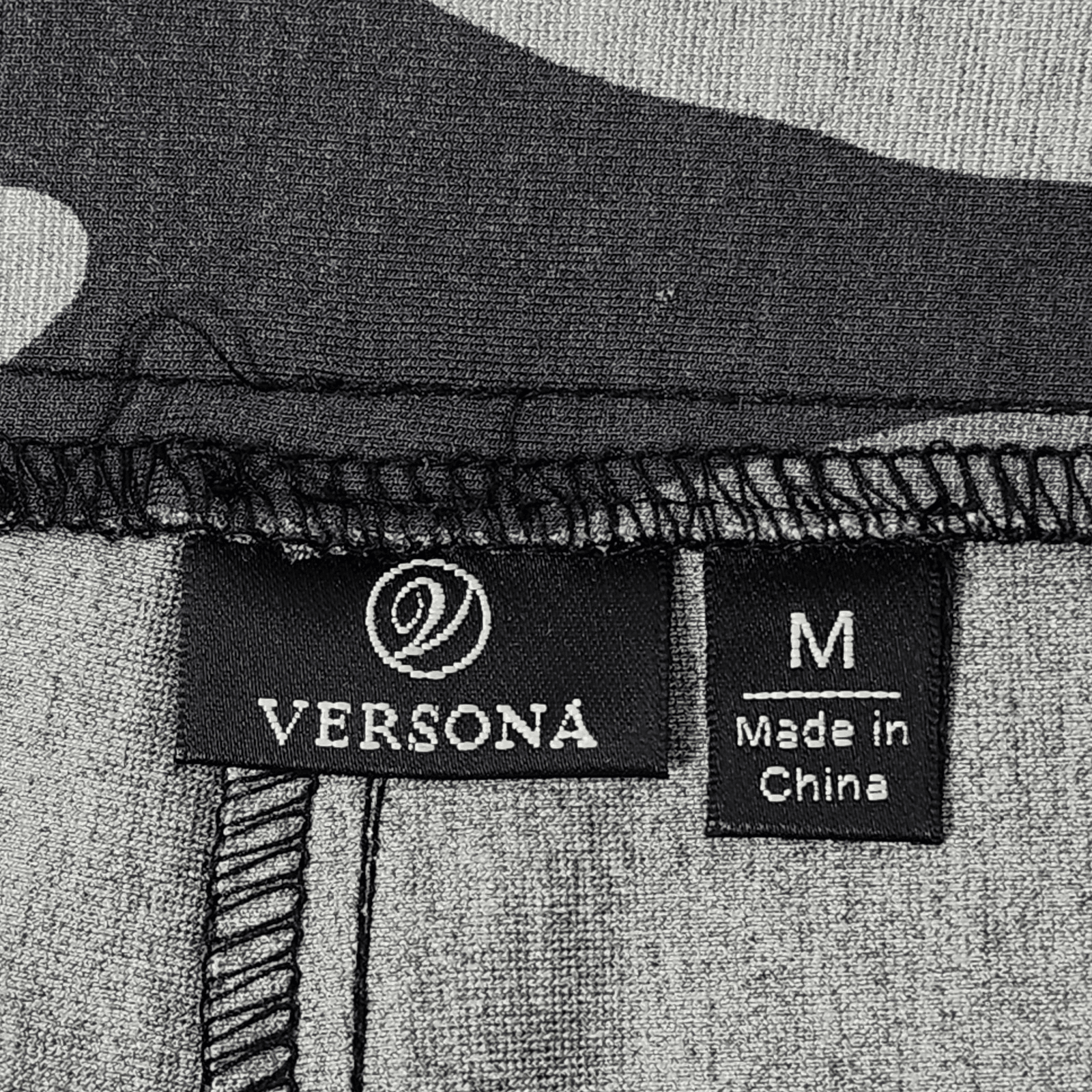 Versona Leggings Women's Size Medium Gray Camo Pull On Pants - Thumbnail 7