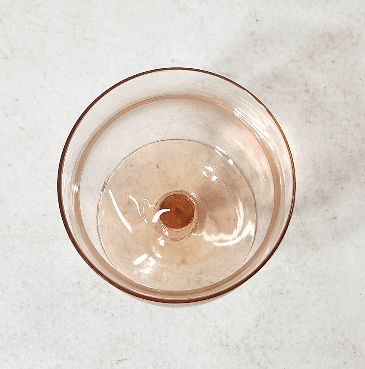 Vintage Pink Wine Glass Cup 5" Home Bar Decor - Thumbnail 4