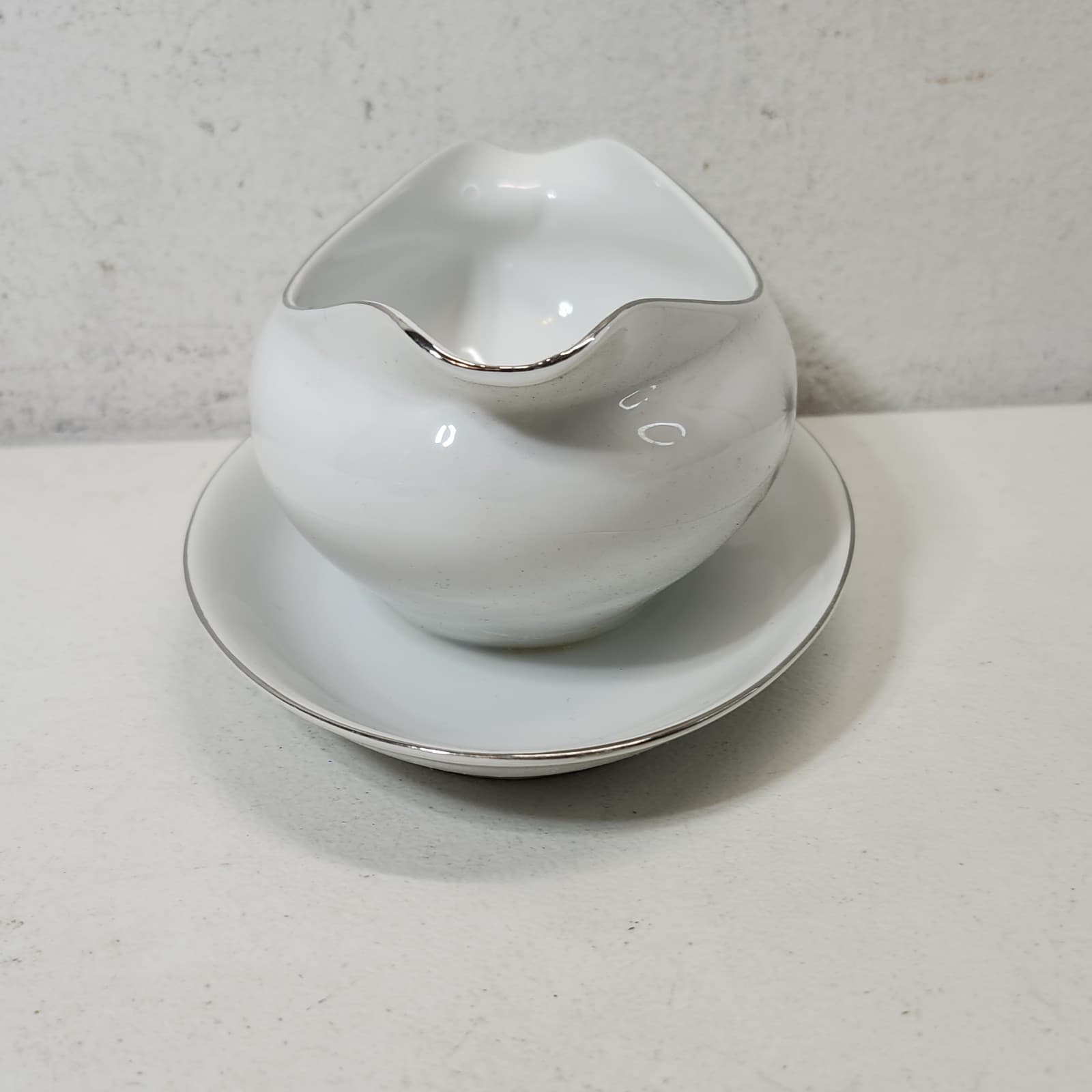 Creative Platinum Star Burst Fine China Japan 1014 Gravy Boat - Thumbnail 10