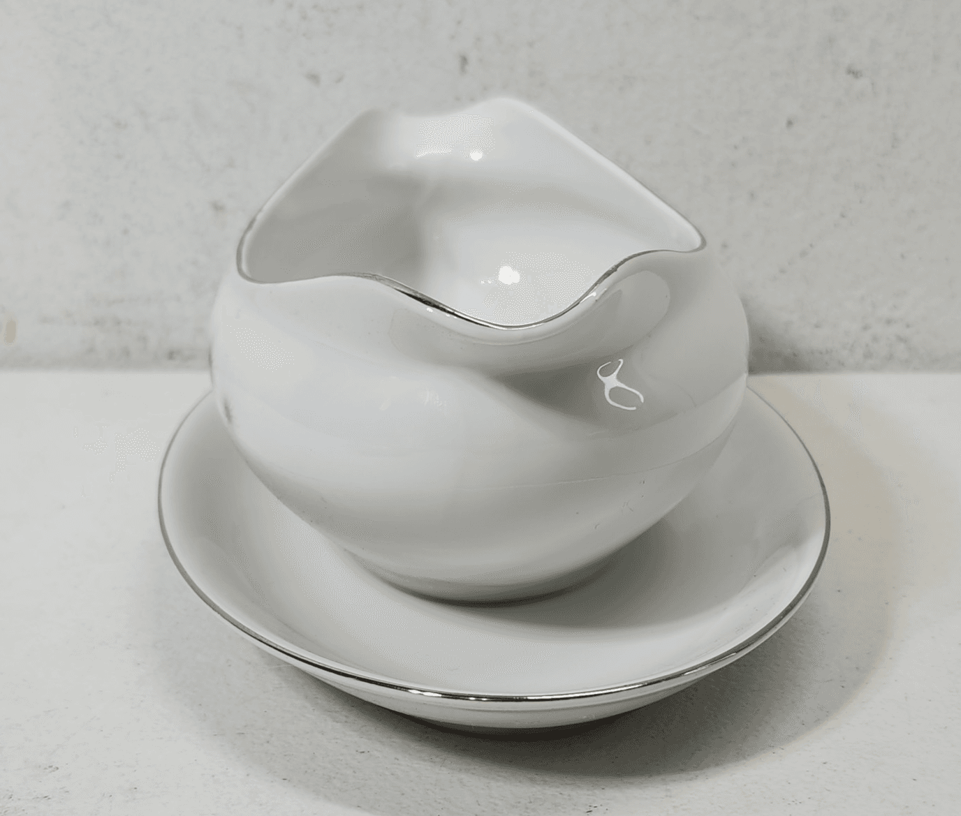 Creative Platinum Star Burst Fine China Japan 1014 Gravy Boat - Thumbnail 6