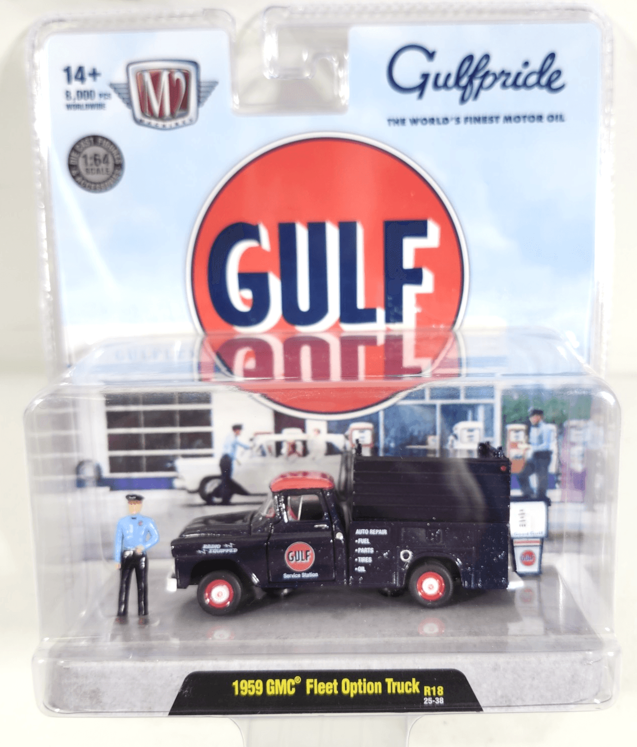 M2 Machines Gulf 1959 GMC Fleet Option Truck Service Station Diorama Toy NEW