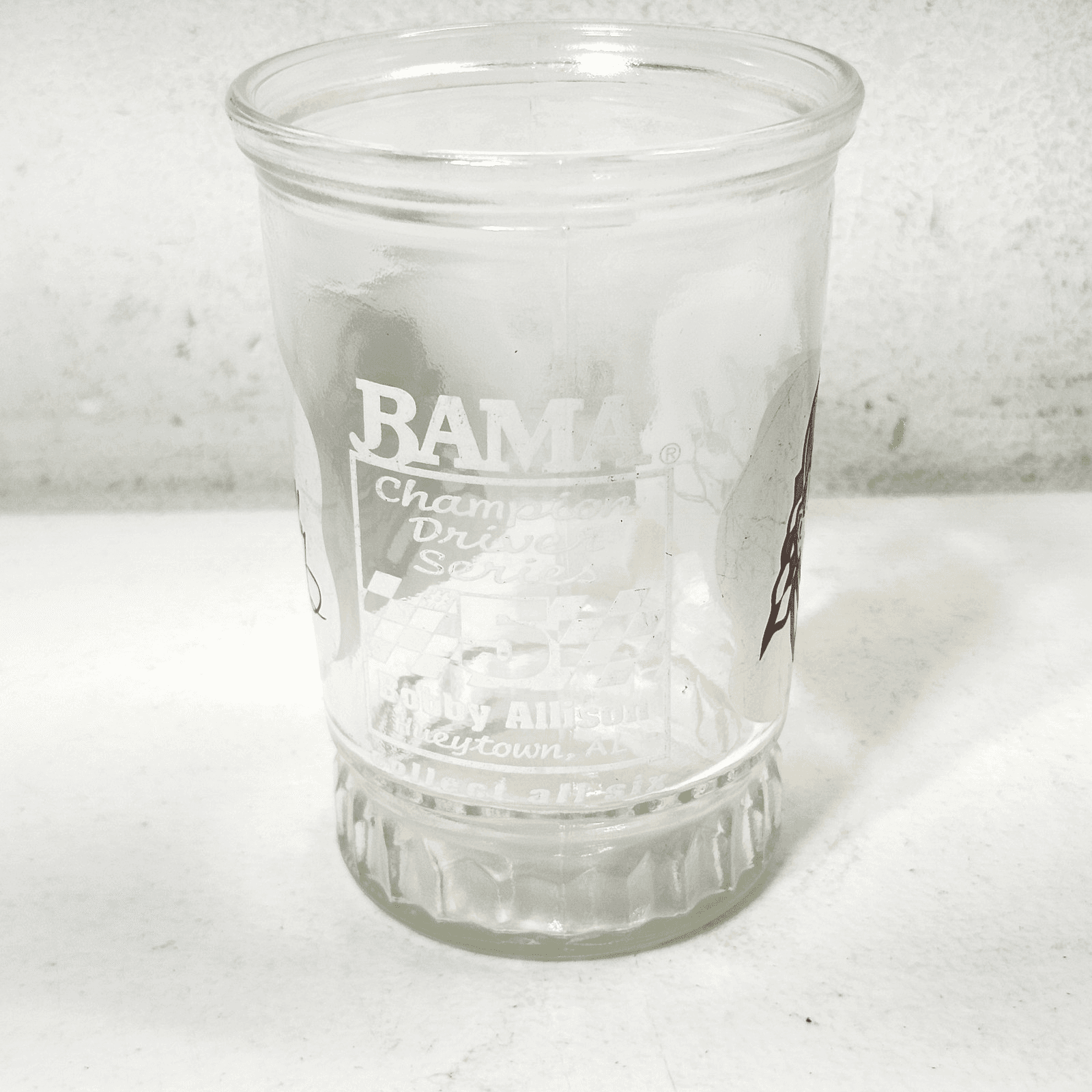 Vintage Bama Champion Driver Series Bobby Allison Jelly Jar Glass #5 Of Series - Thumbnail 2
