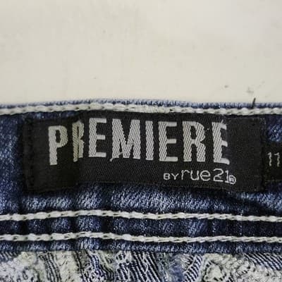Premiere Blue Jeans By Rue 21 With Embellishments Women's Size 11/12R - Thumbnail 9