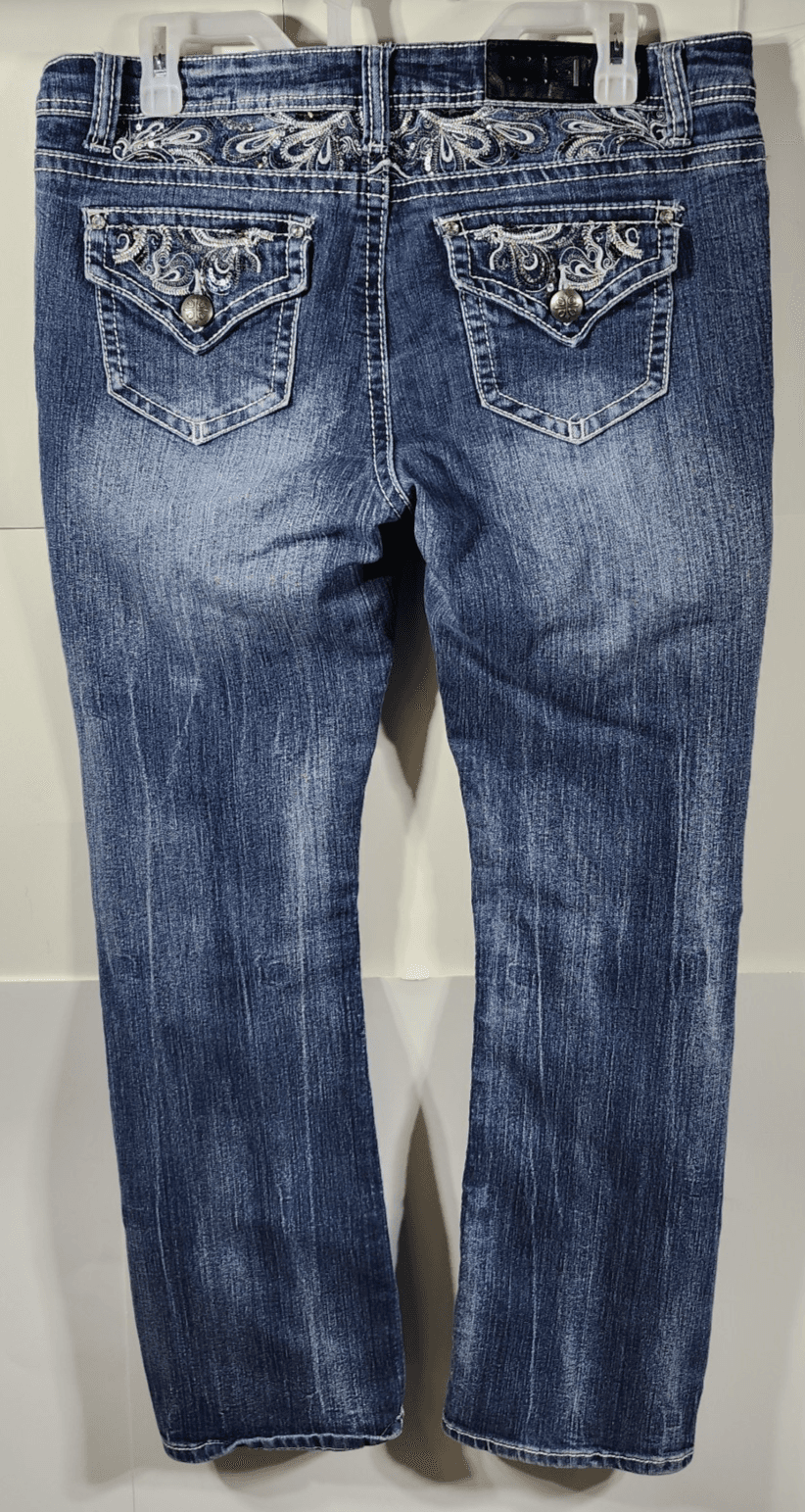 Premiere Blue Jeans By Rue 21 With Embellishments Women's Size 11/12R - Thumbnail 6
