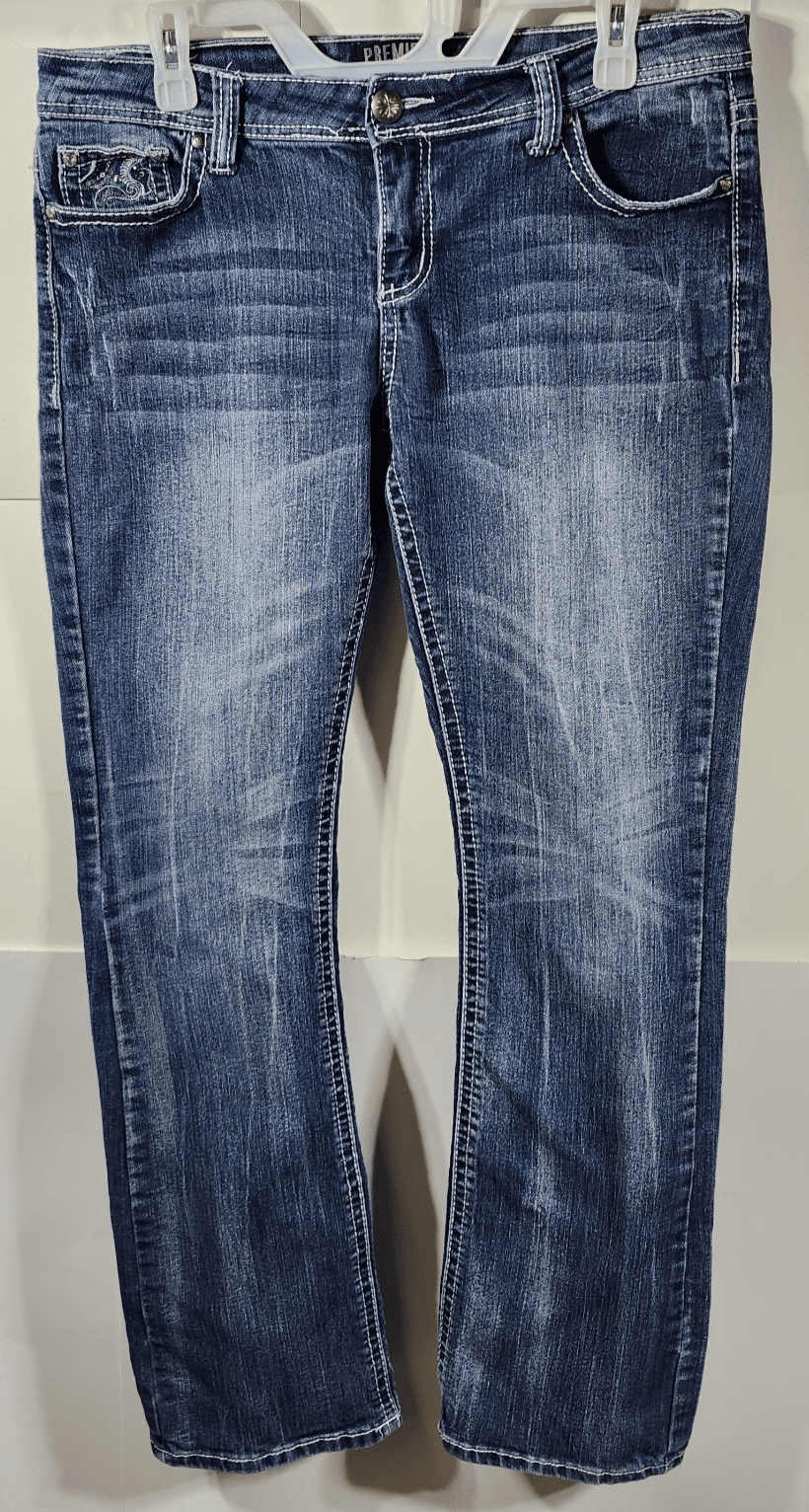 Premiere Blue Jeans By Rue 21 With Embellishments Women's Size 11/12R - Thumbnail 5