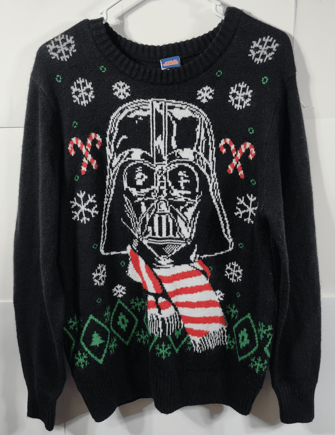 Star Wars Darth Vader Christmas Sweater Black Size Medium - Thumbnail 5
