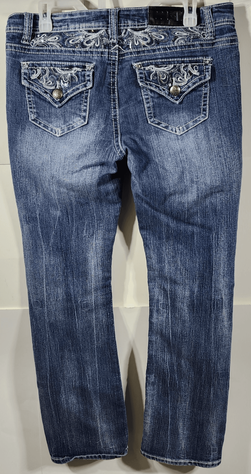Premiere Blue Jeans By Rue 21 With Embellishments Women's Size 11/12R - Thumbnail 4