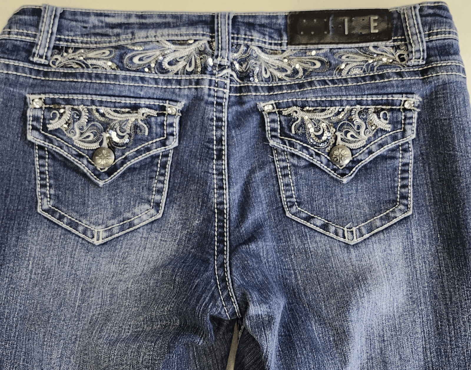 Premiere Blue Jeans By Rue 21 With Embellishments Women's Size 11/12R - Thumbnail 7