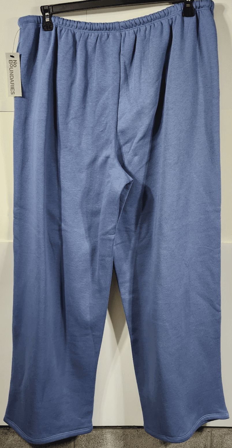 No Boundaries Wide Leg Pants Women's Size XXL Blue Casual Lounge W/Pockets NEW - Thumbnail 4