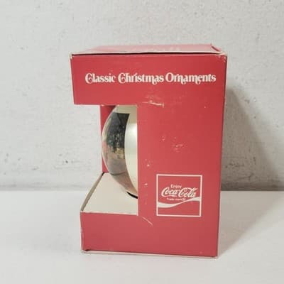 Vintage Santa Coca-Cola Ball Classic Christmas Ornament by Corning Glass Works - Thumbnail 3