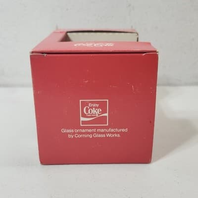 Vintage Santa Coca-Cola Ball Classic Christmas Ornament by Corning Glass Works - Thumbnail 7