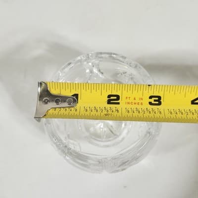 VTG European Globe Bowl Pinwheels 8-Pt Stars Cut Crystal 3" - Thumbnail 2