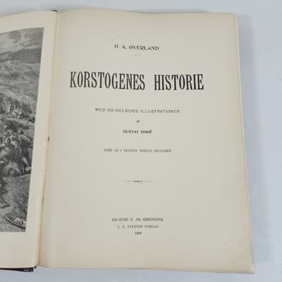 Korstogenes Historie. Med 60 Helsides Hardcover Book 1900 - Thumbnail 2