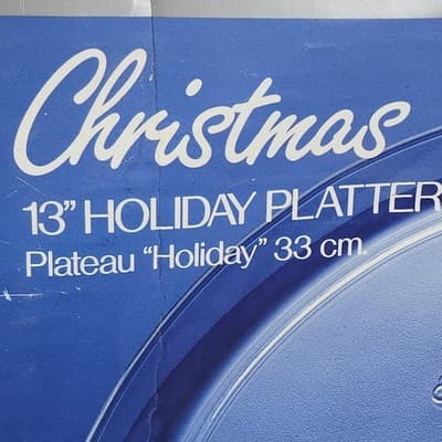 Colony Glass Christmas Tree Serving Platter 13" Holiday Home Decor - Thumbnail 6