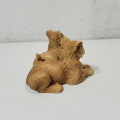 Castagna Italy Lion Cubs Sculpture Figurine Resin Home Decor 1988 W/ Box - Thumbnail 9