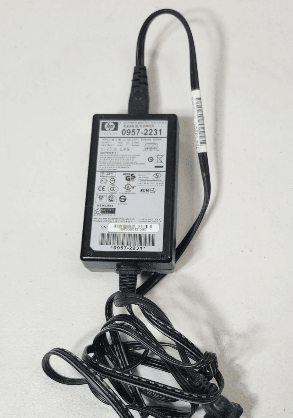 HP 0957-2231 AC Power Supply 32V 375mA 16V 500mA Cord - Thumbnail 2