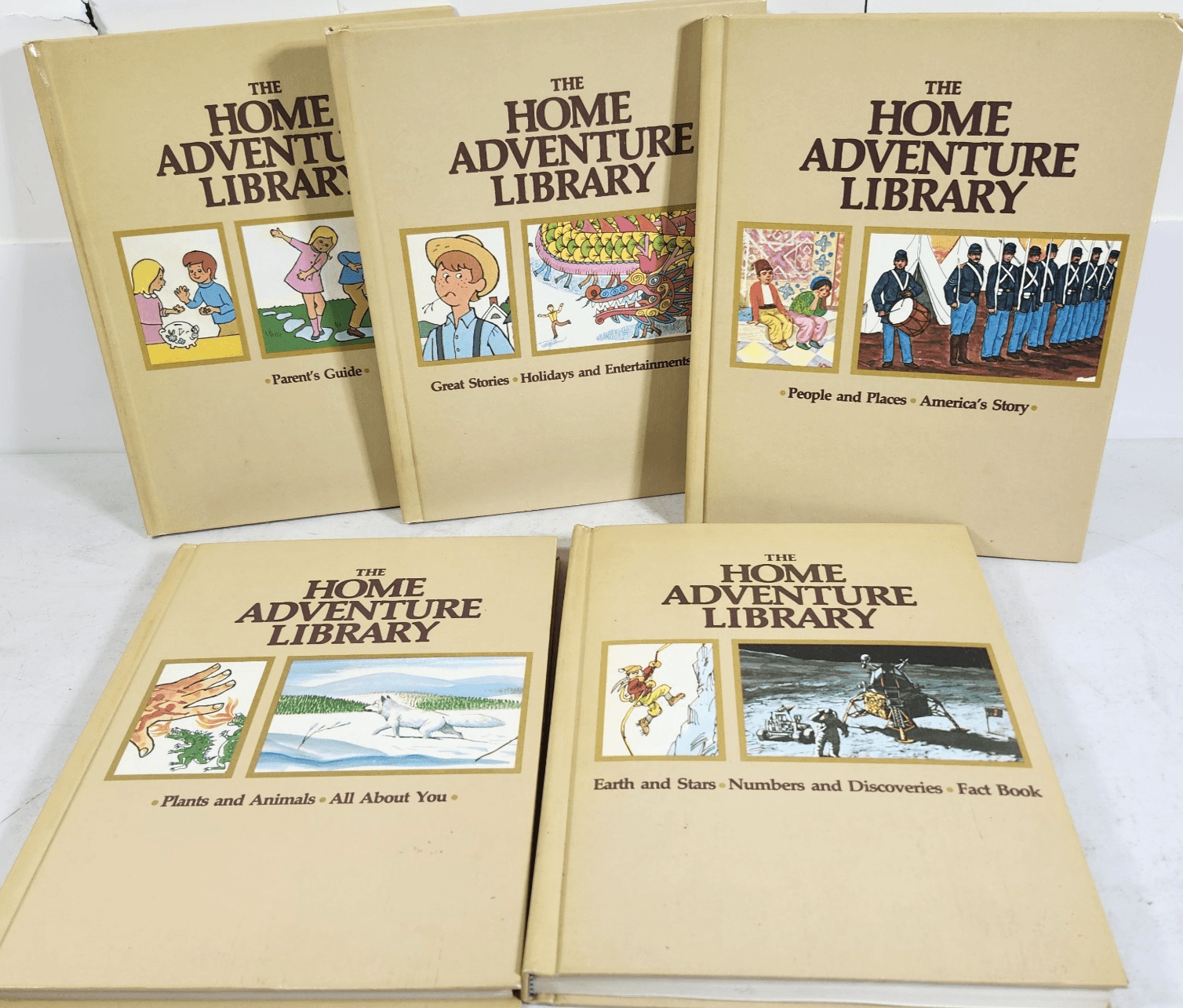 Vintage The Home Adventure Library Book Series (1-5) Complete Set - Very Good