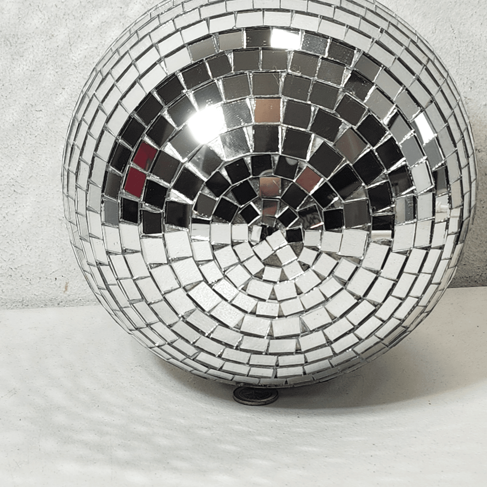 Mirror Disco Ball 8" Round Silver Crystal Ornament Holiday Decoration - Thumbnail 7