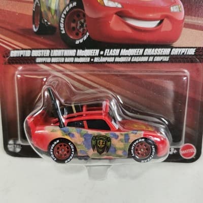 Disney Pixar Cryptic Buster Lightning Mcqueen Red 1/55 Car Toy Vehicle Mattel - Thumbnail 3