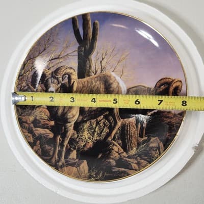 Desert Bighorn Plate The Grand Slam Trevor Swanson Danbury Mint Sheep Home Decor - Thumbnail 3