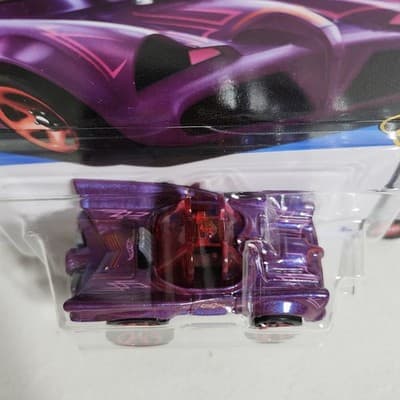 2026 Hot Wheels Classic TV Series Batmobile Purple Tooned Batman Car 1/64 Toy - Thumbnail 3
