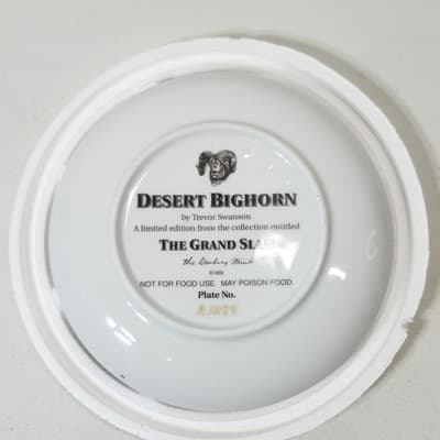 Desert Bighorn Plate The Grand Slam Trevor Swanson Danbury Mint Sheep Home Decor - Thumbnail 4
